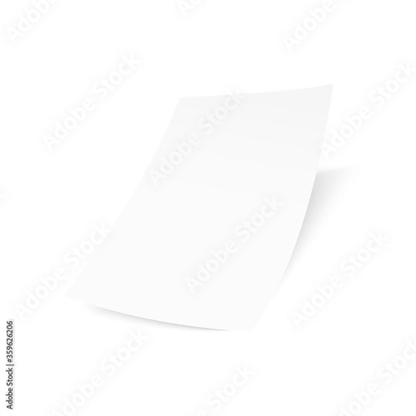 Fototapeta Blank A4 flyer poster on white background. Vector