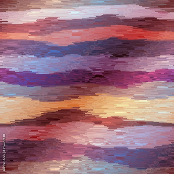 Fototapeta Vector image with imitation of grunge datamoshing texture.