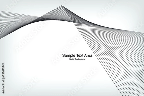 Fototapeta Abstract Line, On White Background With Sample Text Area