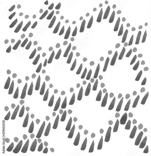 Obraz Abstract black white background drawn by hand markers, lines, dynamics