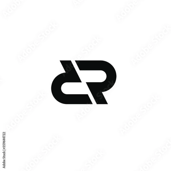 Fototapeta dr d r letter vector logo