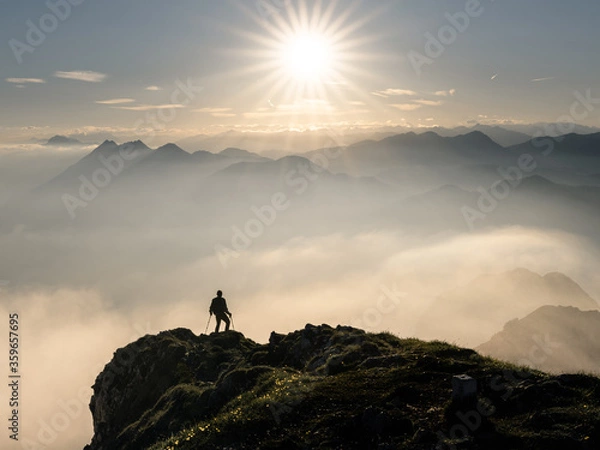 Obraz over the clouds on mountain top