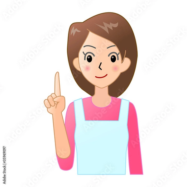 Obraz 女性イラスト（主婦）