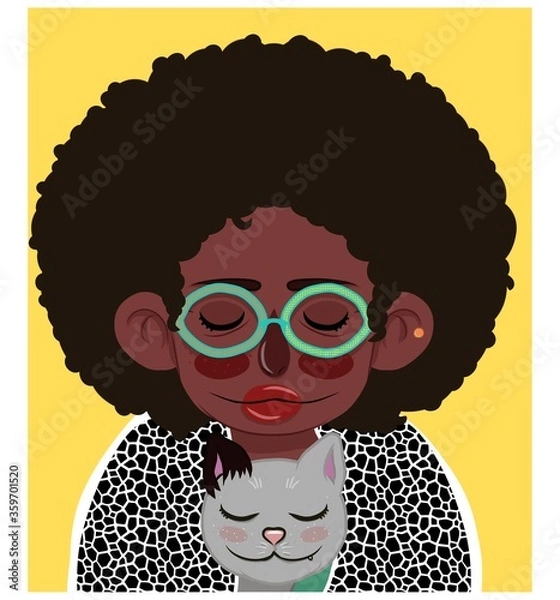 Obraz girl with glasses