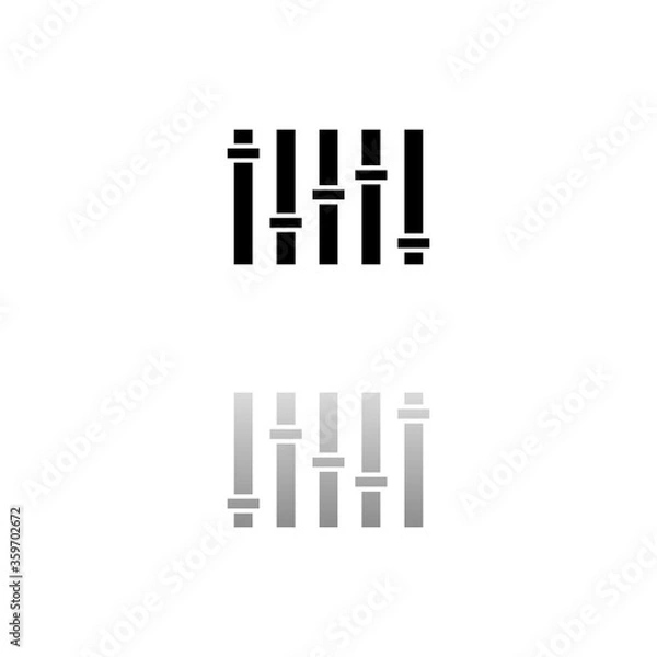 Fototapeta Equalizer icon flat