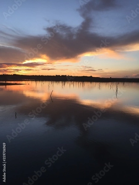 Obraz sunset over the lake
