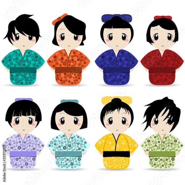 Fototapeta geisha set