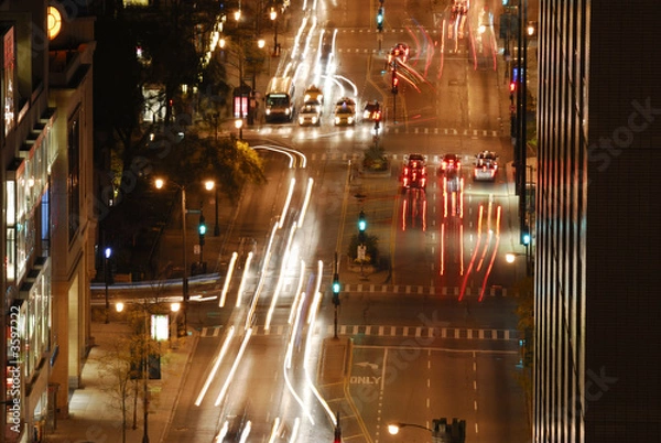 Fototapeta Chicago Street Scene