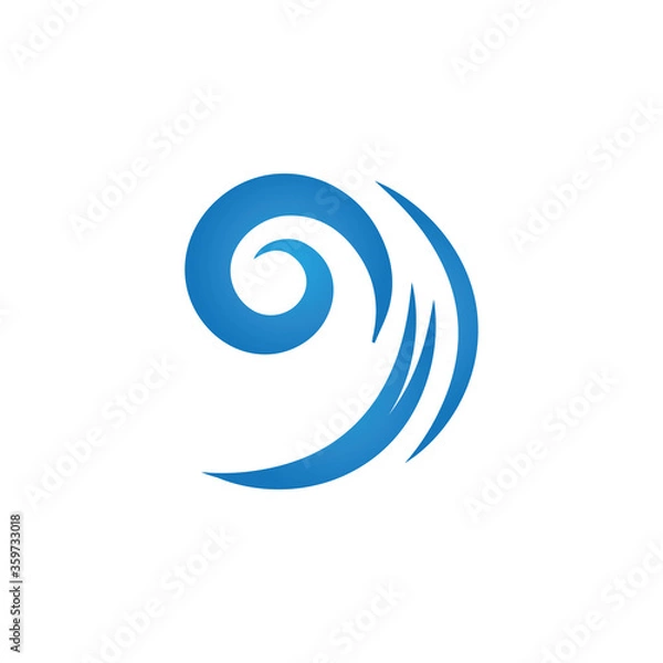 Fototapeta Water wave icon vector