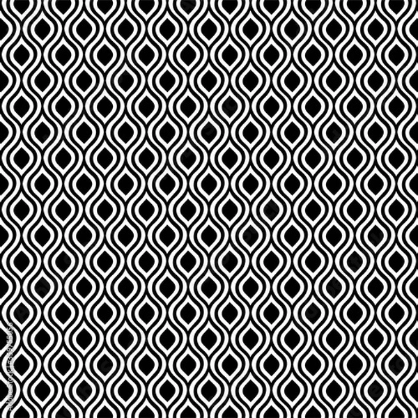 Fototapeta pattern design geometric seamless diamond background black and white vector