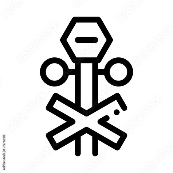 Fototapeta railroad crossing icon vector. railroad crossing sign. isolated contour symbol illustration