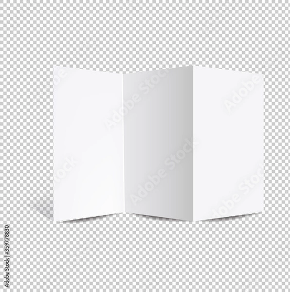 Fototapeta Booklet Mockup Isolated Transparent Background With Gradient Mesh, Vector Illustration