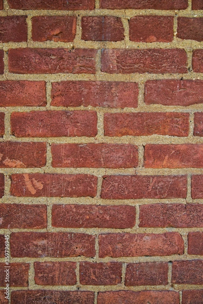 Fototapeta Old red brick wall as background