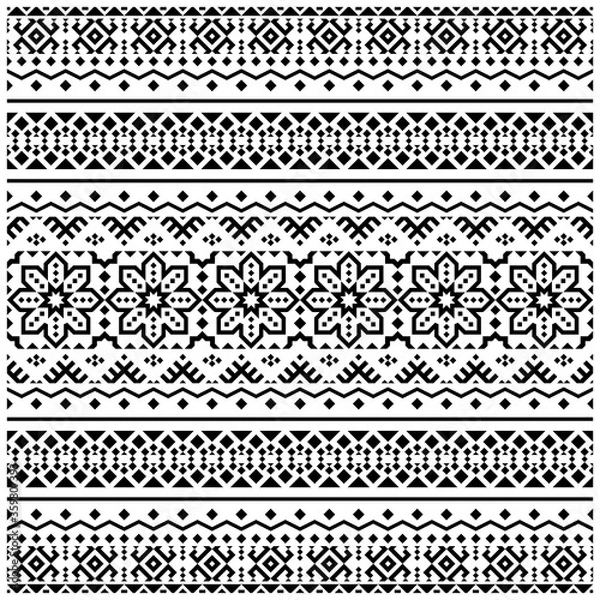 Obraz Tribal seamless ethnic Pattern. Aztec design boho rug, fabric, blanket and backdrop.