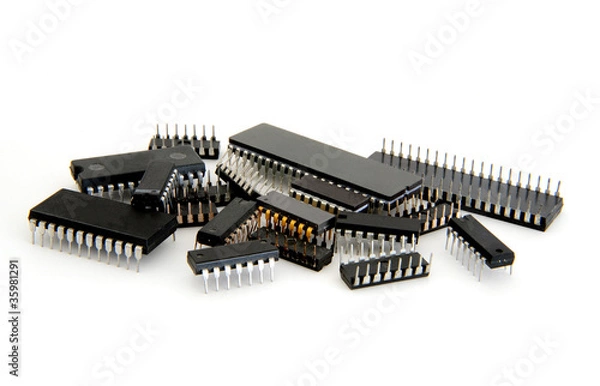 Fototapeta Integrated Circuit Chips