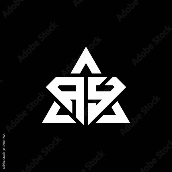 Obraz AY monogram logo with diamond shape and triangle outline