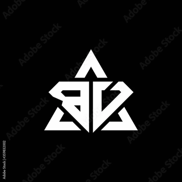 Obraz BV monogram logo with diamond shape and triangle outline