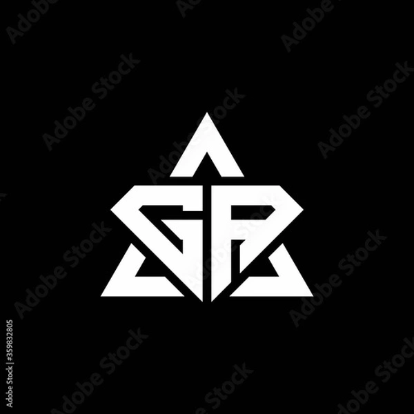 Obraz GA monogram logo with diamond shape and triangle outline