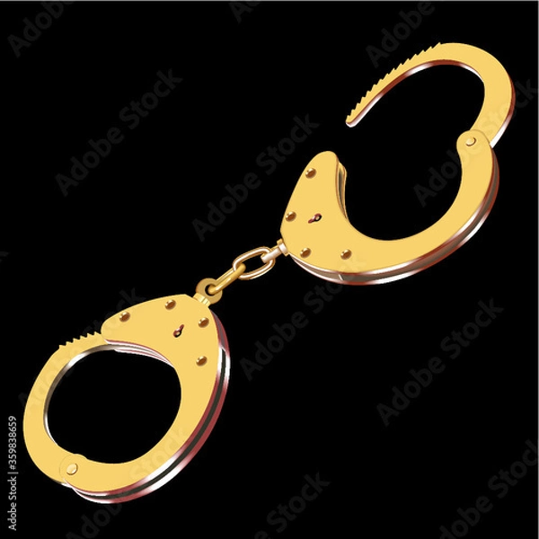 Obraz gold handcuffs