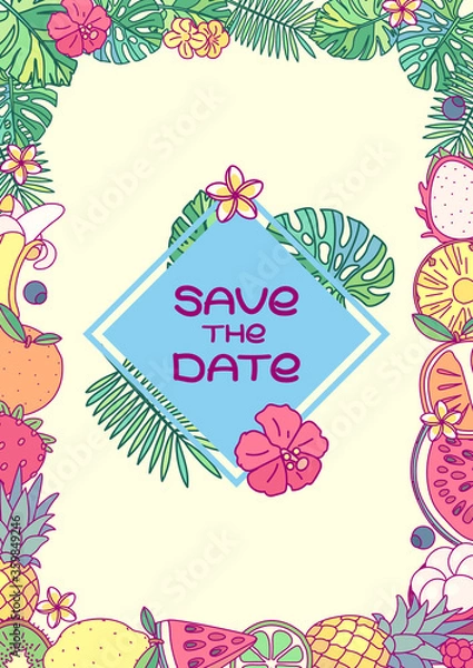 Obraz vector save the date invitation template concept