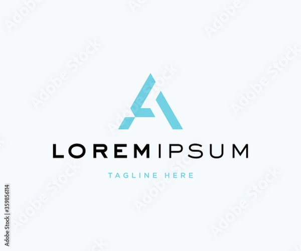 Fototapeta Abstract letter A logo design vector template