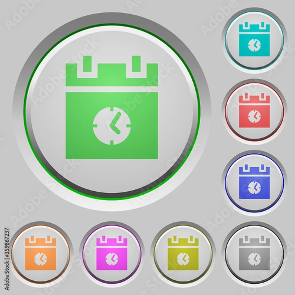 Fototapeta schedule event time push buttons