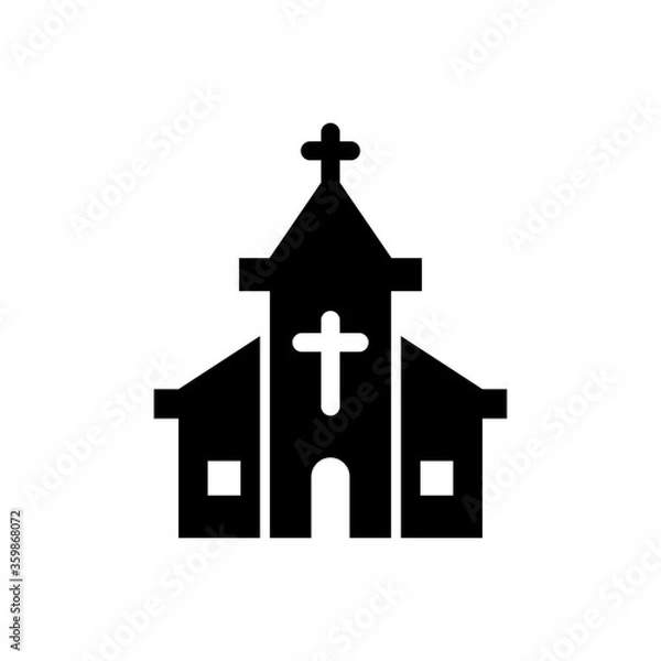 Fototapeta church icon logo illustration design