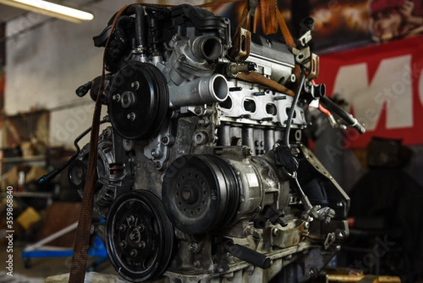 Fototapeta engine removed from the car