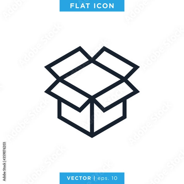 Obraz Box Icon Vector Design Template