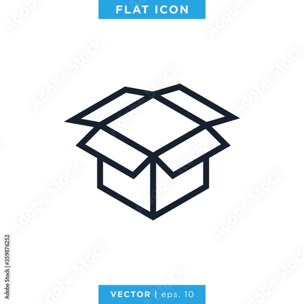 Obraz Box Icon Vector Design Template