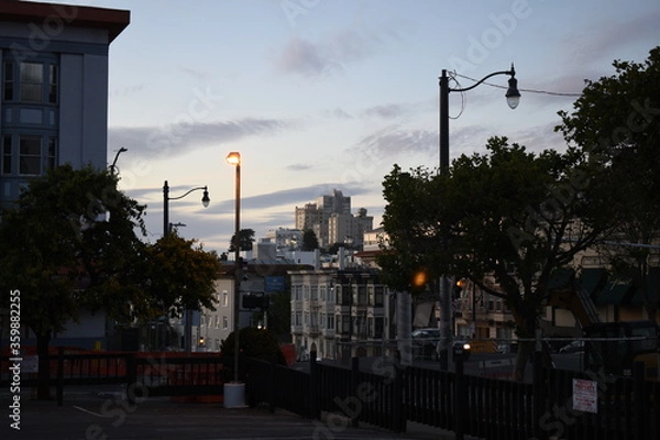 Obraz sunset in the city