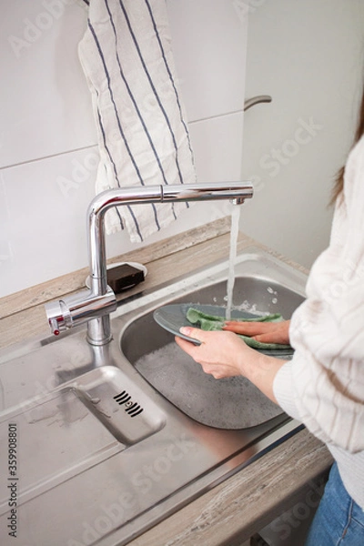 Obraz Geschirr abwaschen