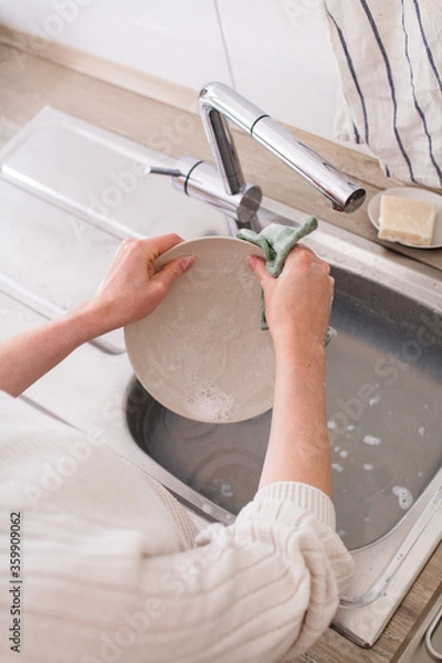 Obraz Geschirr abwaschen