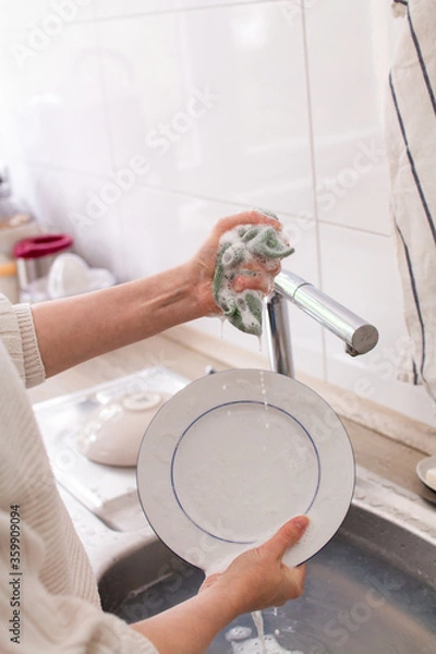 Obraz Geschirr abwaschen