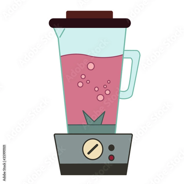 Obraz Red cherry. Simple vector illustration isolated on white background.
