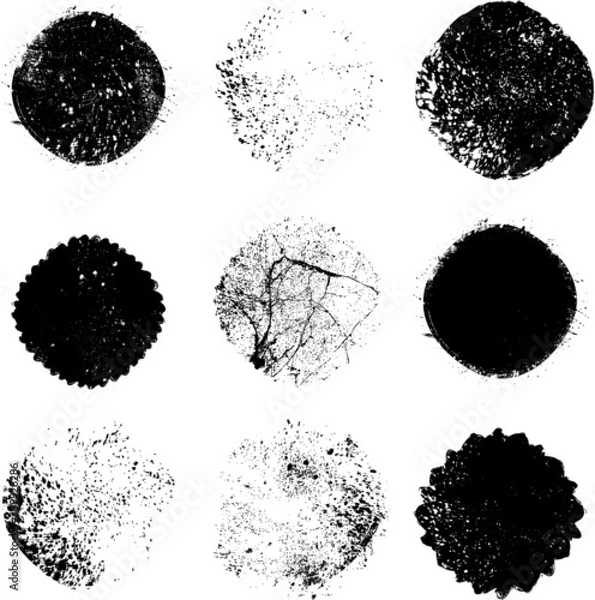 Fototapeta Grunge post Stamps Collection,  Banners, Insignias , Logos, Icons, Labels and Badges Set . vector distress textures.blank shapes.