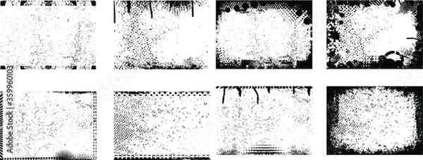 Fototapeta Grunge design textured elements . vector