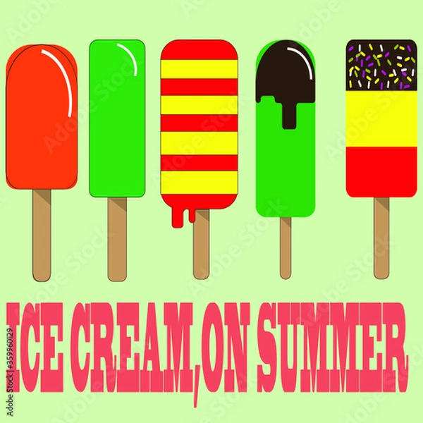 Obraz ice cream on a stick