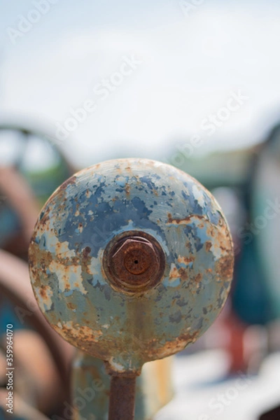 Fototapeta an old rusty iron mace
