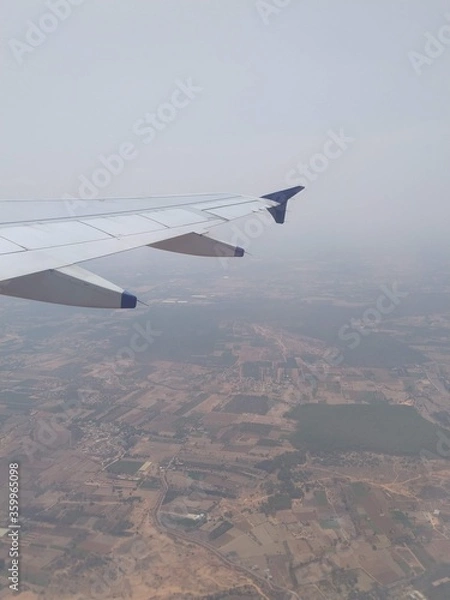 Fototapeta View from airplane window