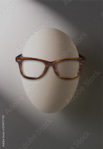 Obraz eyeglasses on egg