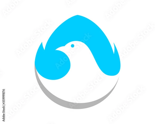 Fototapeta Bird inside the water shape