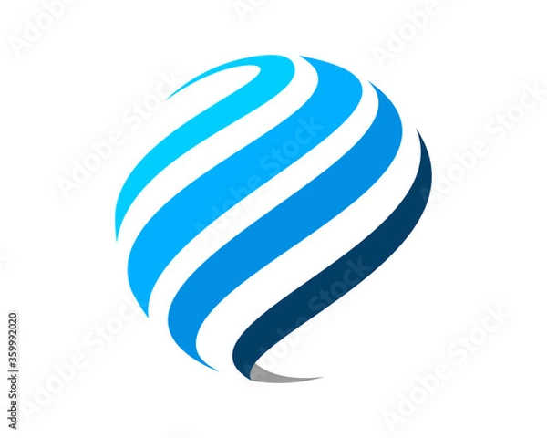 Fototapeta Abstract globe stripe