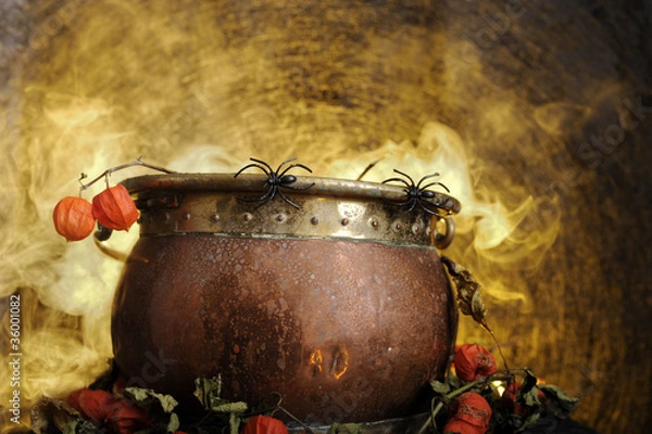 Obraz boiling copper halloween cauldron