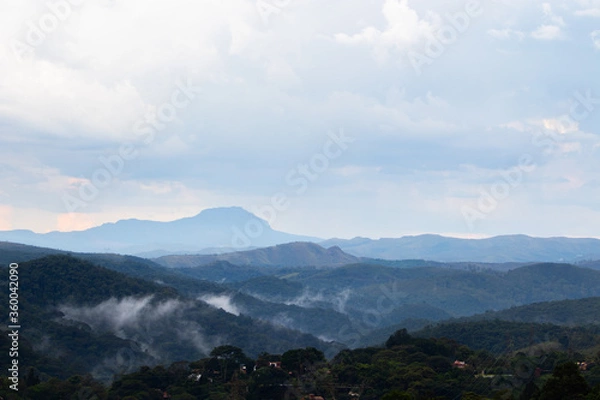 Fototapeta mountain landscape with clouds
