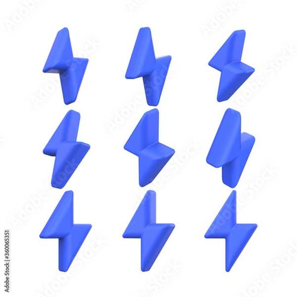 Fototapeta Flash 3D icon