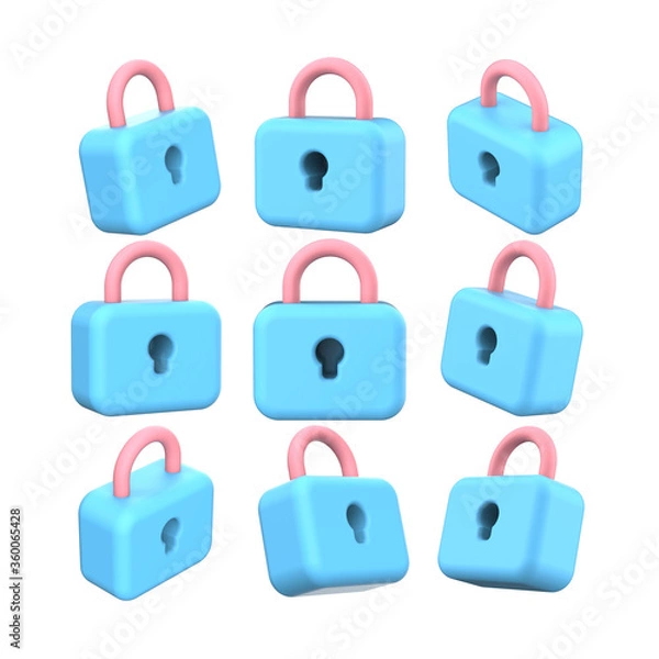 Fototapeta Lock 3D icon