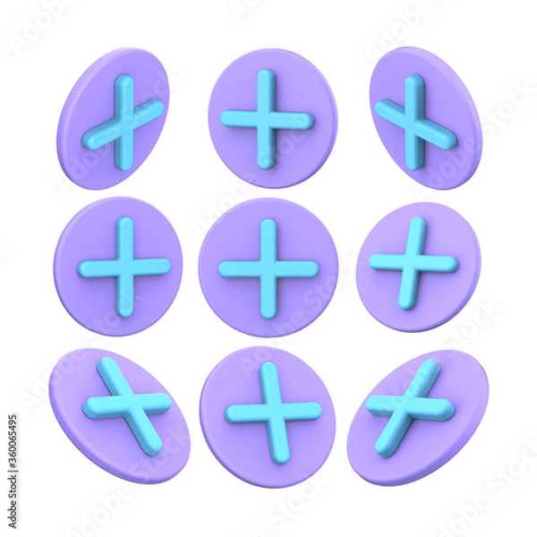 Fototapeta Plus 3D icon