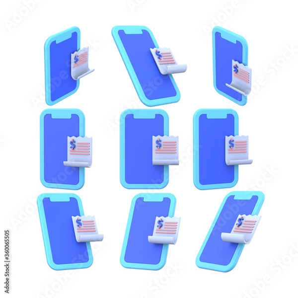 Fototapeta Postpaid 3D icon