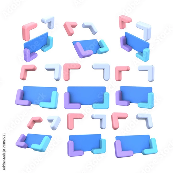 Fototapeta QR code 3D icon